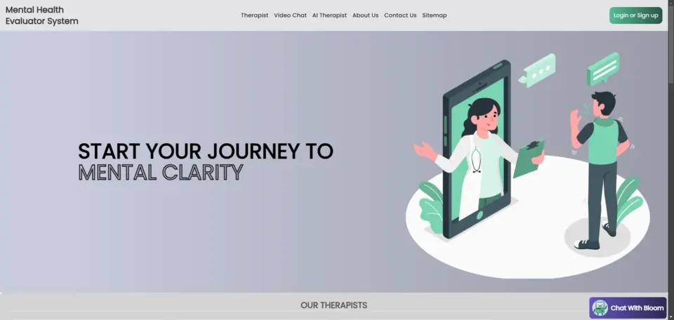 Mental Health Evaluator System screenshot